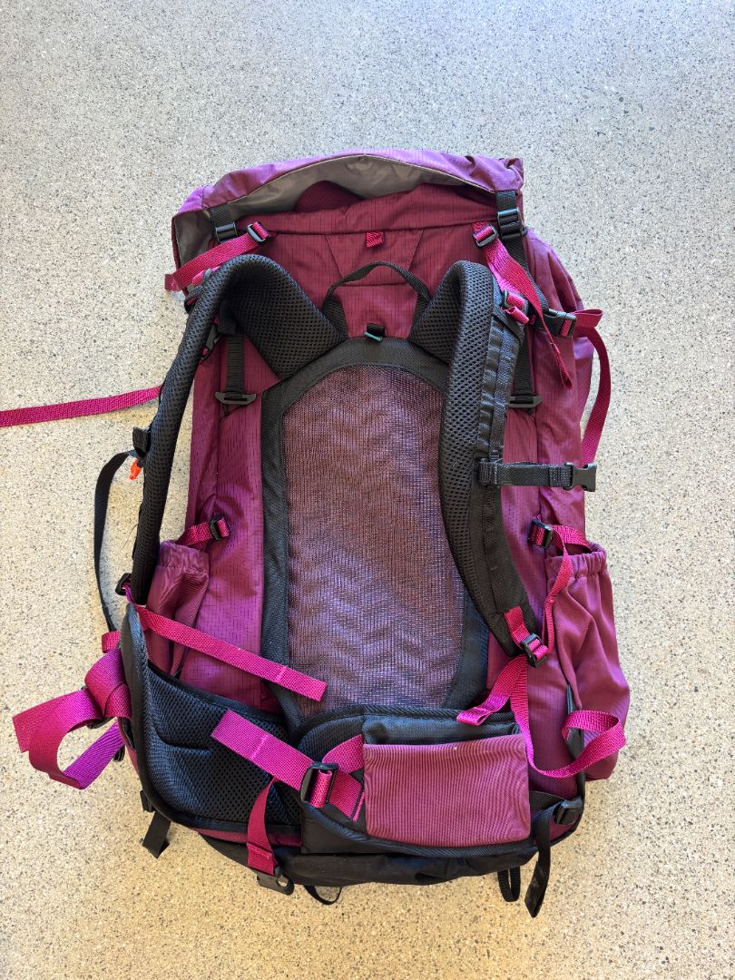 Burgundy Macpac Hiking backpack