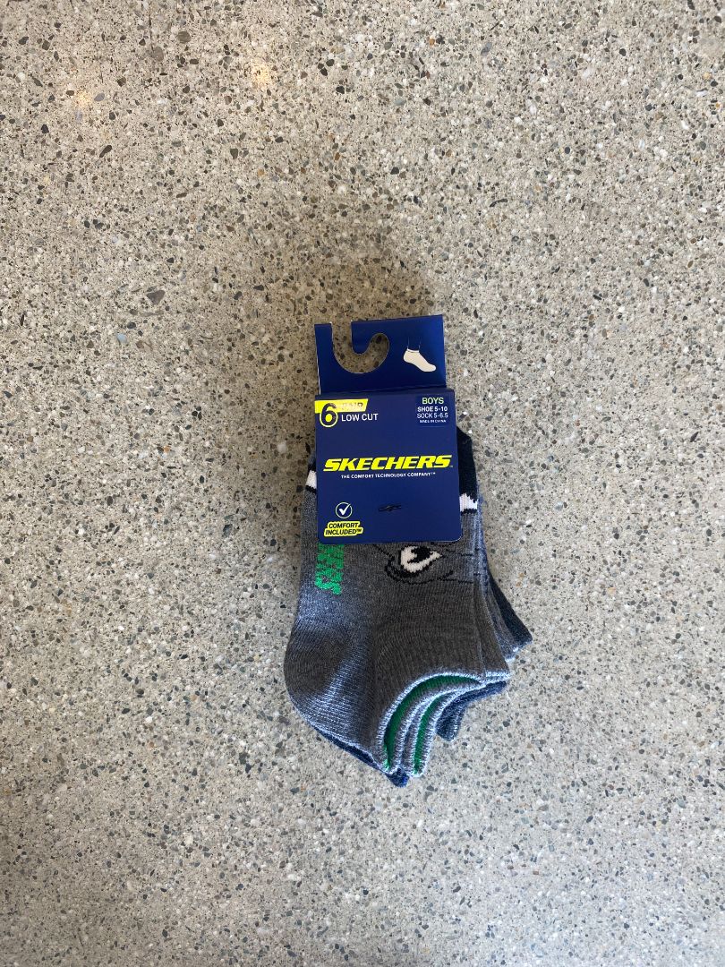 Grey Skechers Low Cut Socks, 5-10