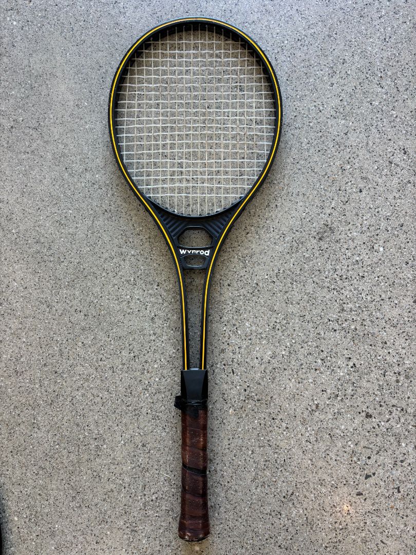 Yellow Wynrod Wooden tennis racket, Adult