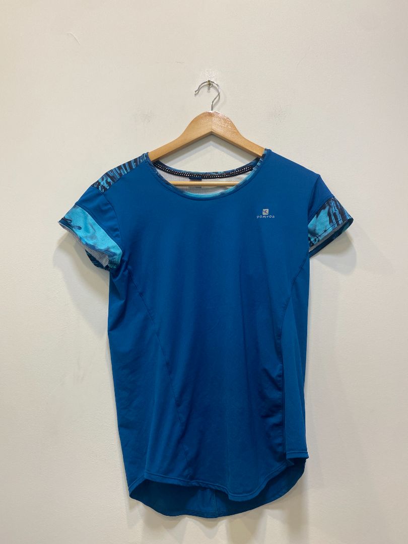 Blue Domyos Training T-Shirt, M