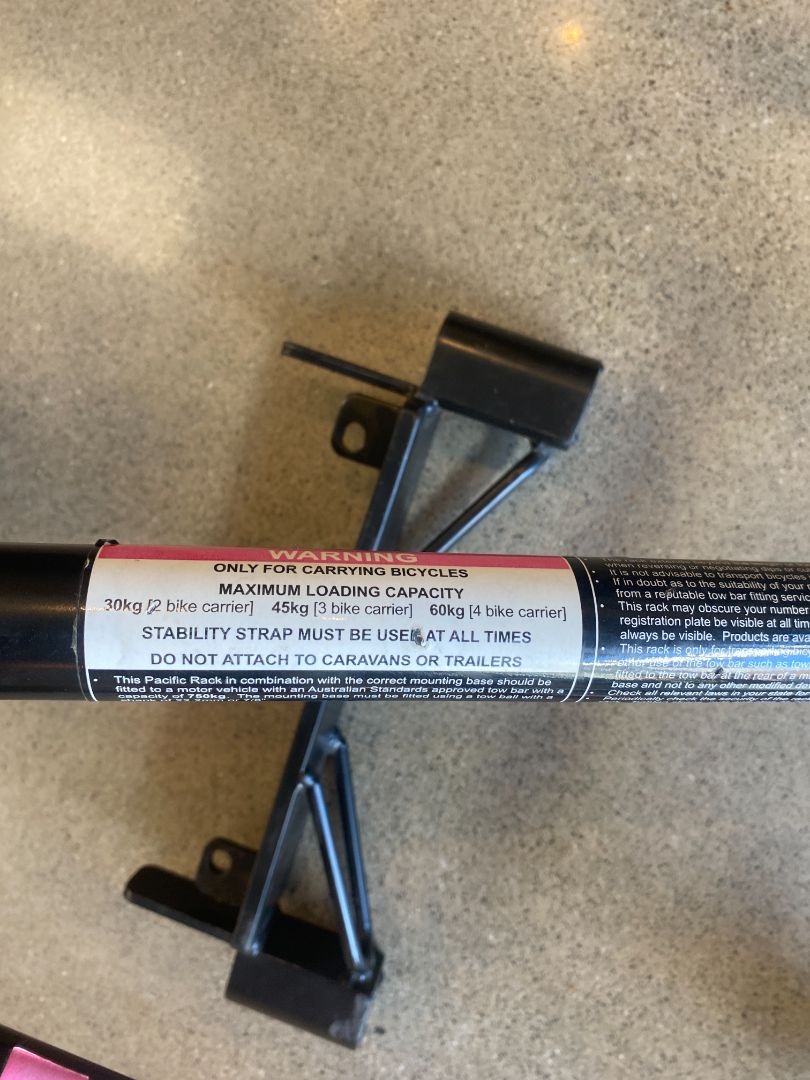 Black Pacific Towball bike rack