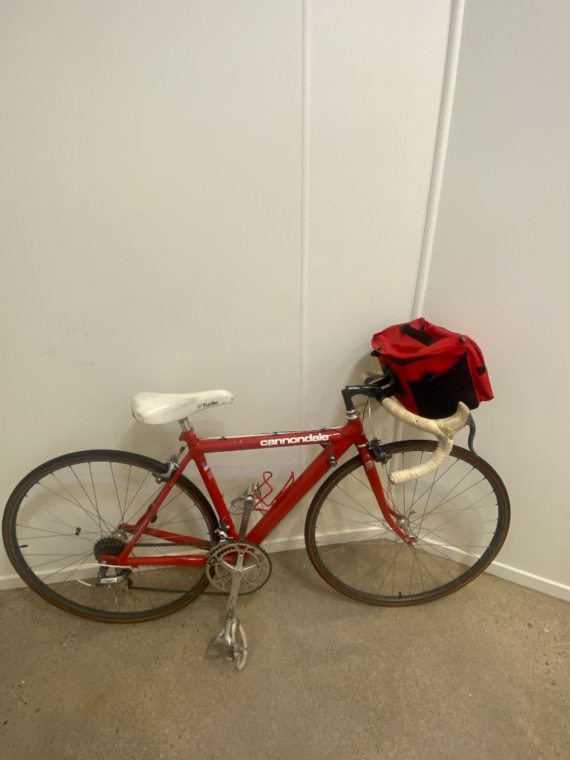 Red Cannondale Road Bike, S