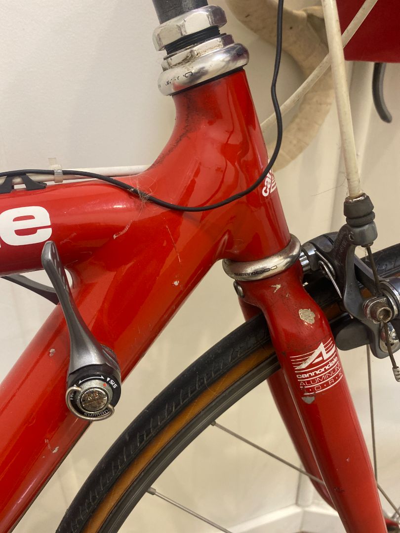 Red Cannondale Road Bike, S