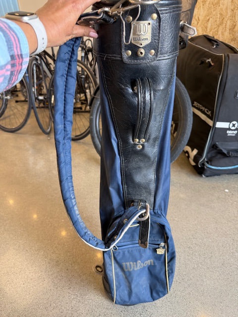 Navy Wilson Vintage Golf Carry Bag, One size