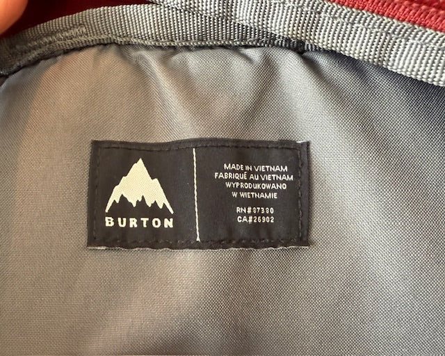 Red Burton Daypack, 25L