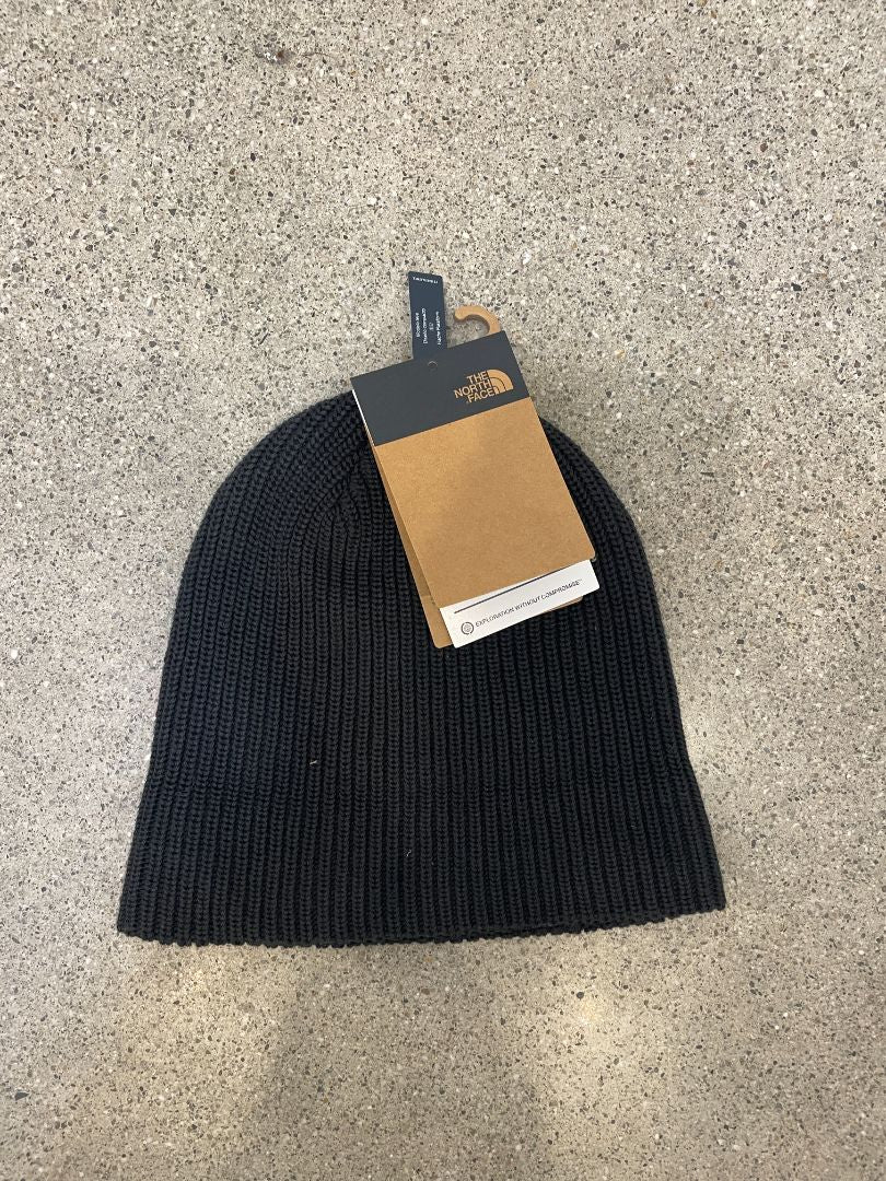 Black The North Face Fisherman Beanie, One size
