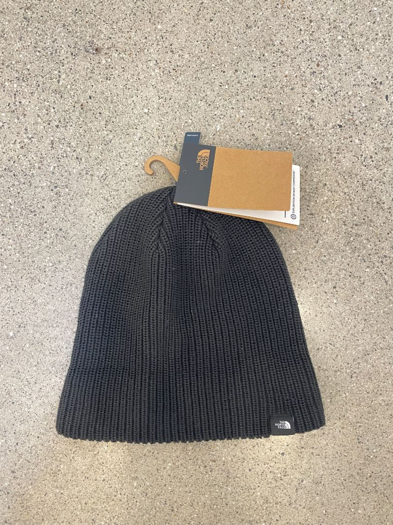 Black The North Face Fisherman Beanie, One size