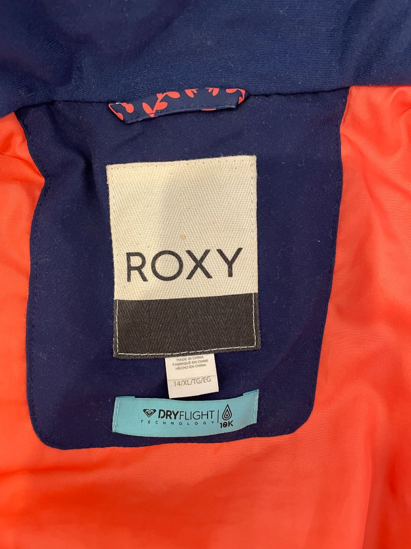 Navy Roxy Snow jacket, 14/XL