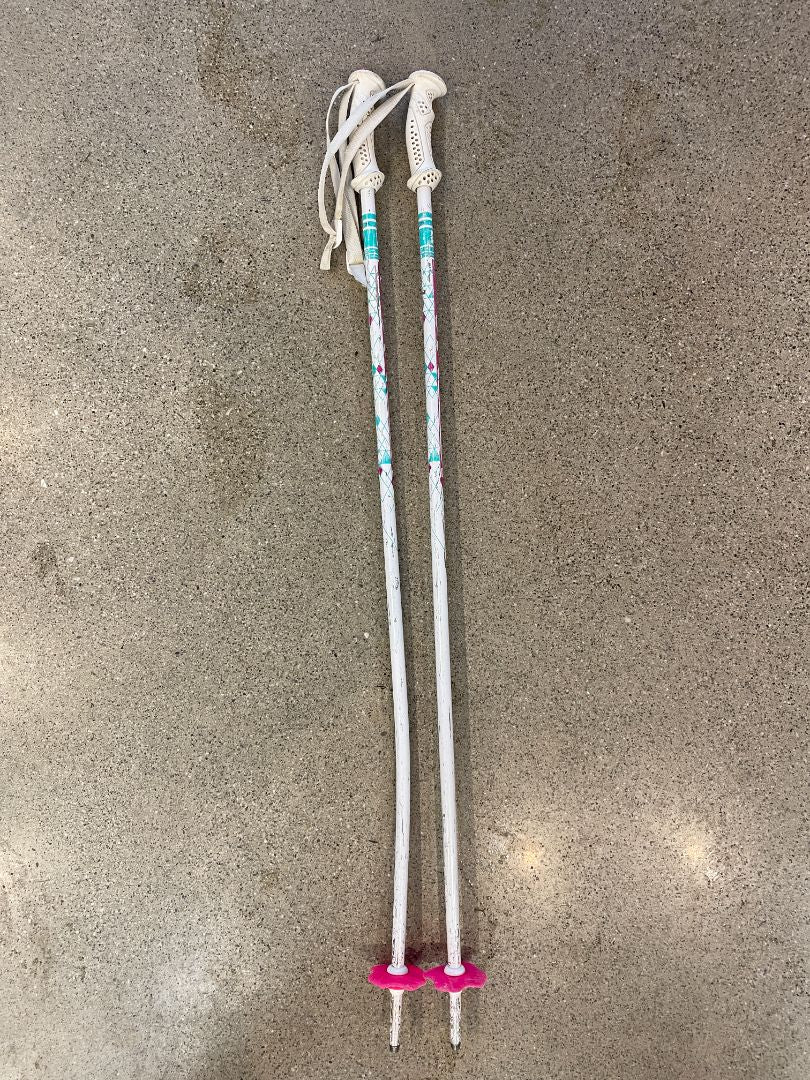 White  Ski Poles, 95 cm