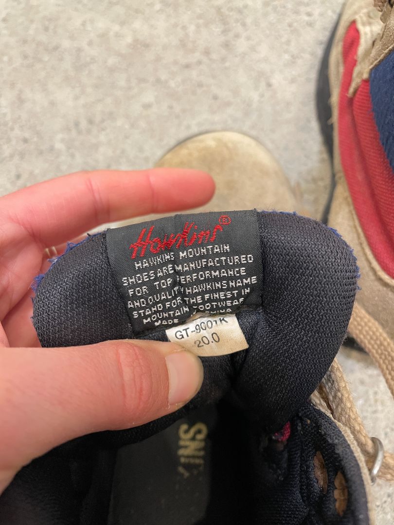 Tan Hawkins Kids hiking boots, 20.0