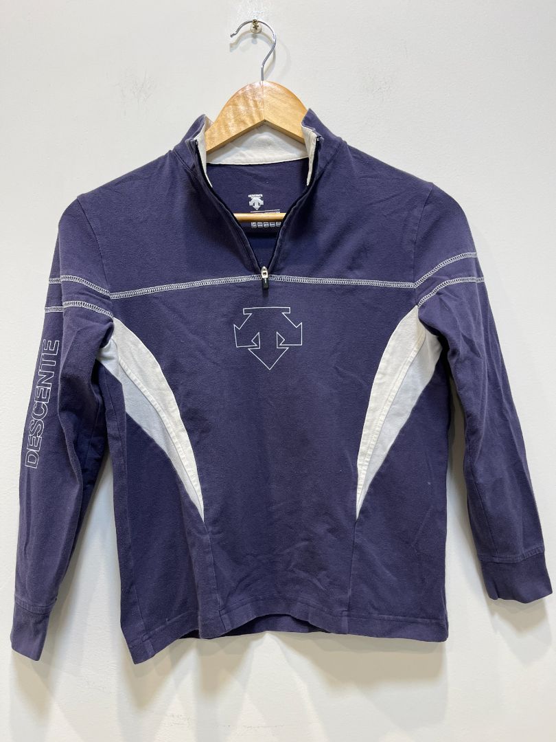 Navy Descente Quarter-Zip Sweatshirt, Kids 12