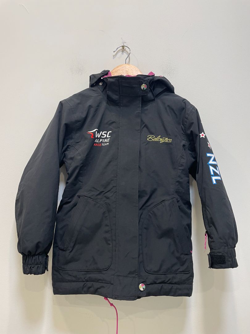 Black Belowzero Kids Ski Jacket, 128 / approx. age 7-8