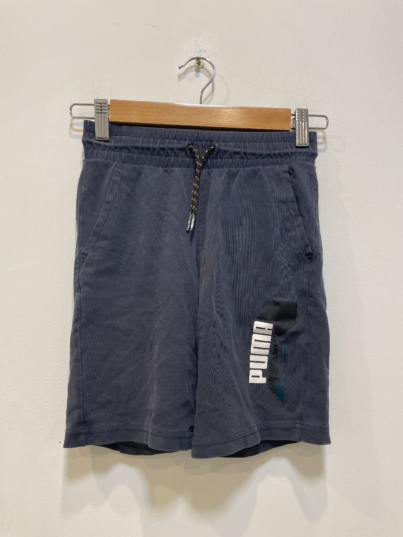 Grey Puma Cotton Shorts, Youth S/M / 9-10Y