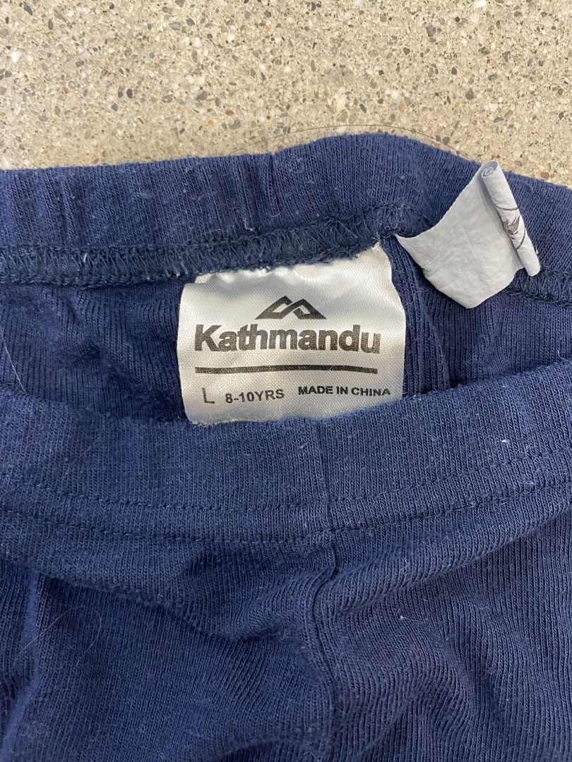 Navy Kathmandu Thermal Leggings, Kids L / 8-10 years