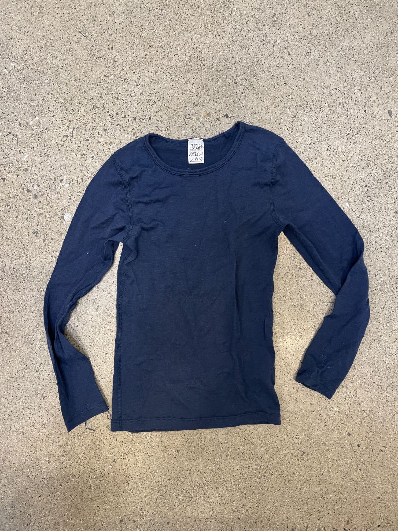 Navy Crane Merino Thermal, Kids 10
