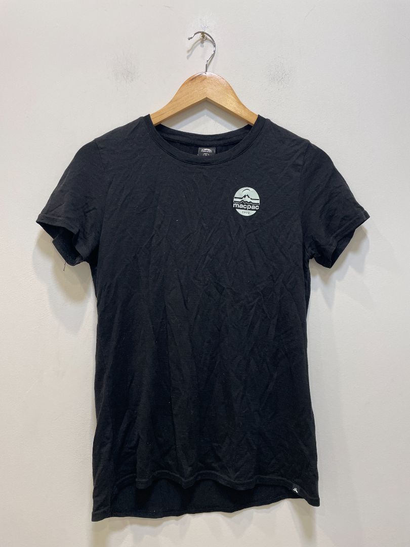 Black Macpac Merino Tee, Women’s 10