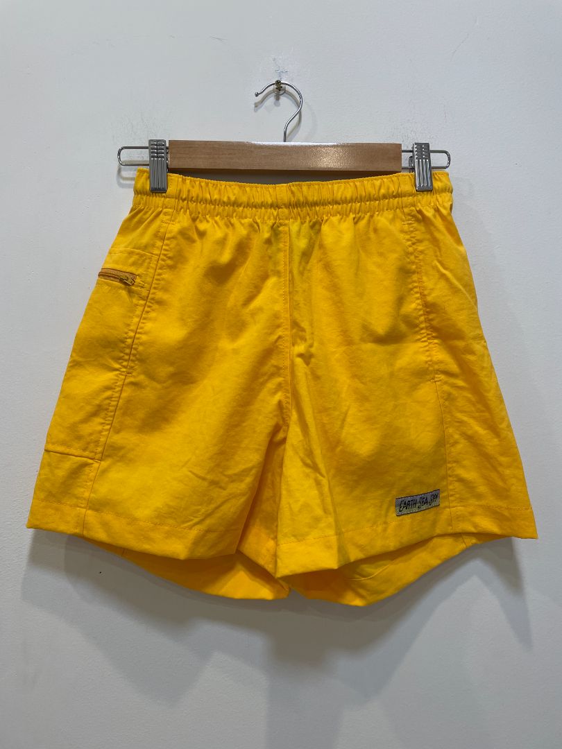 Yellow Earth Sea Sky Nylon Canvas Shorts, Women’s 10