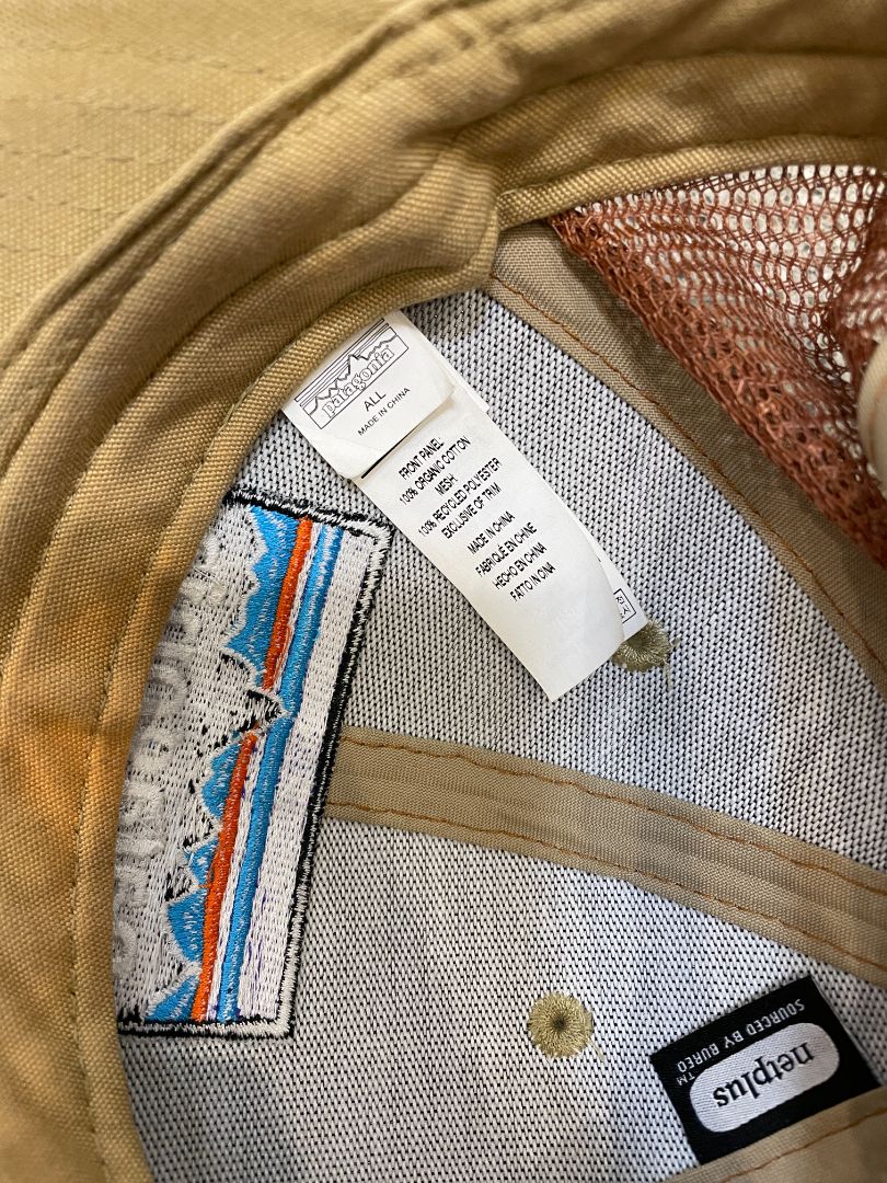 Tan Patagonia P-6 Trucker Hat, Adjustable