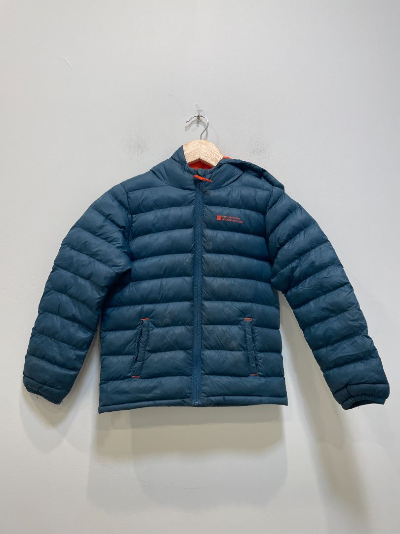 Teal Mountain Warehouse Hooded puffer jacket, 5-6 years