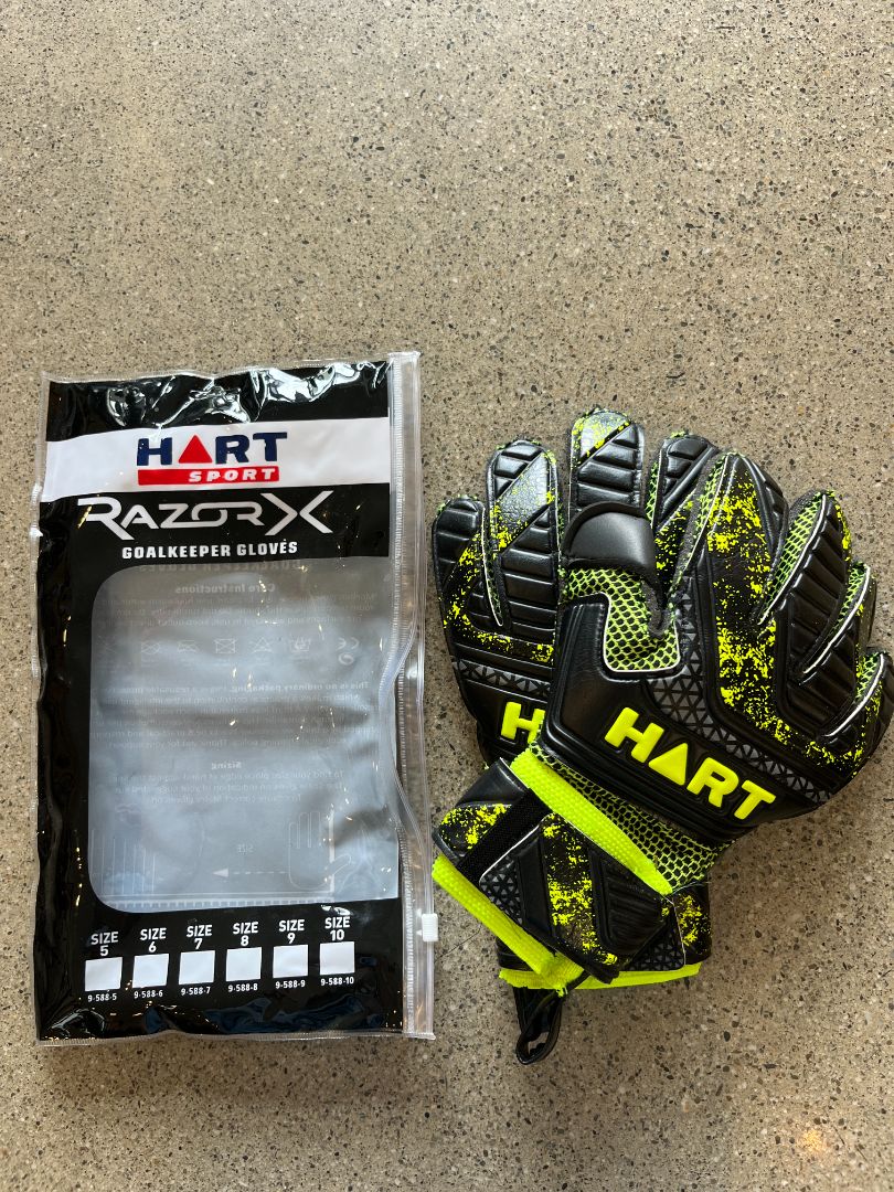 Black/Yellow HART Goalkeeping Gloves, One Size