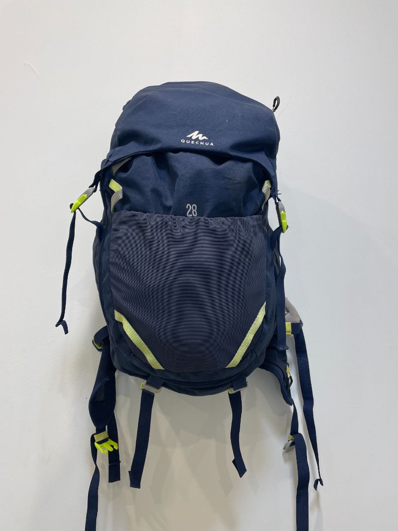 Navy Quechua Kids 28L Backpack, 130-140 cm