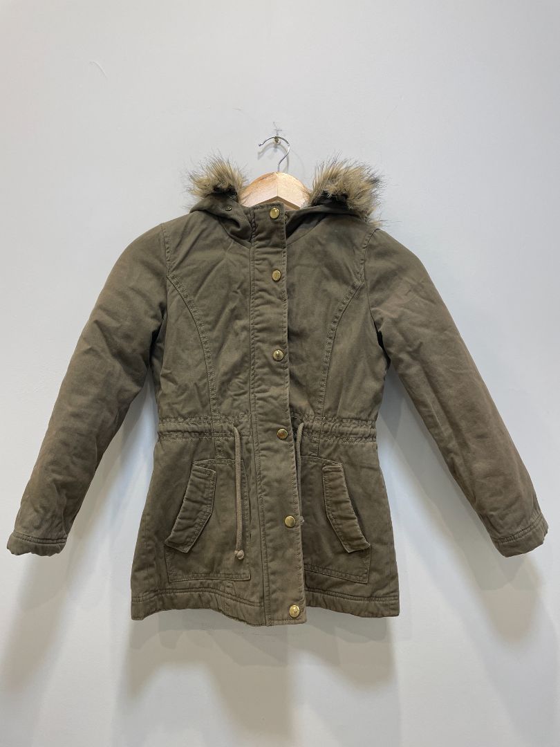Khaki Just Jeans Parka Jacket, Girls 8