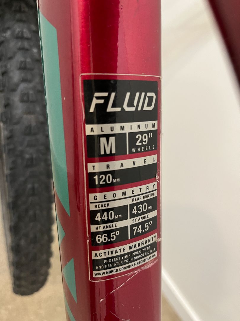 Norco Fluid Mountain Bike, 29"