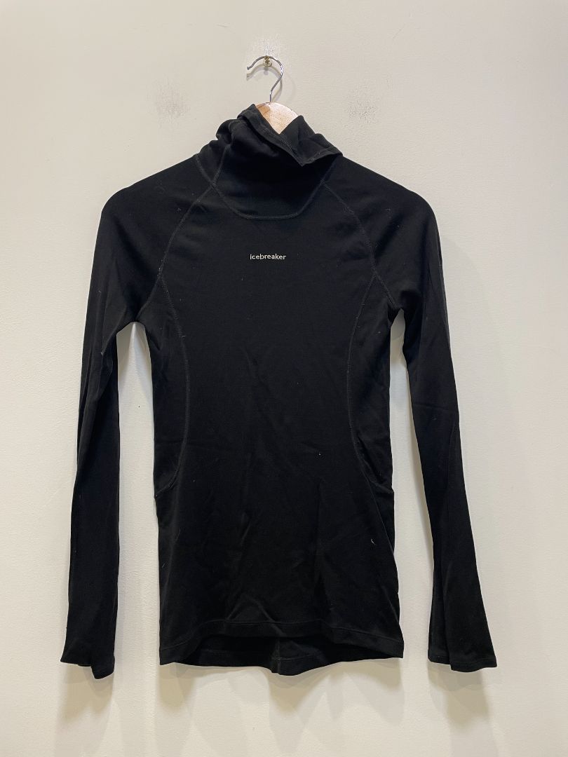 Black Icebreaker Merino Roll Neck, Small