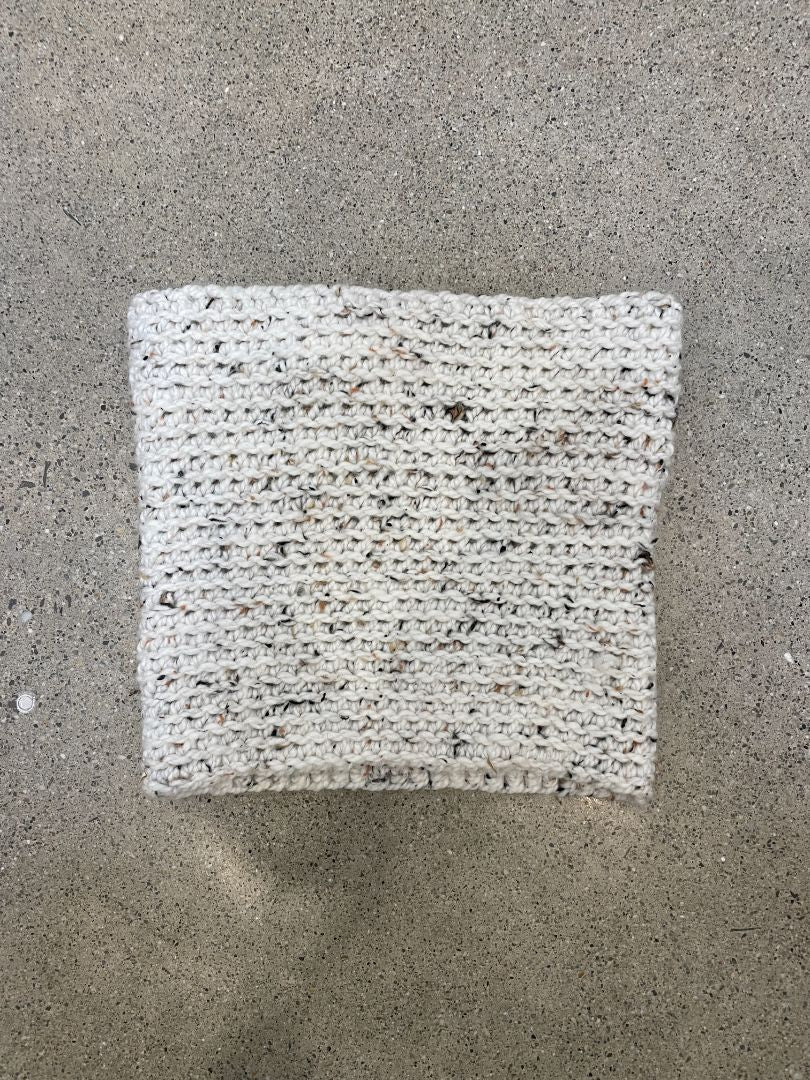 Cream  Knit Neck Warmer, One size