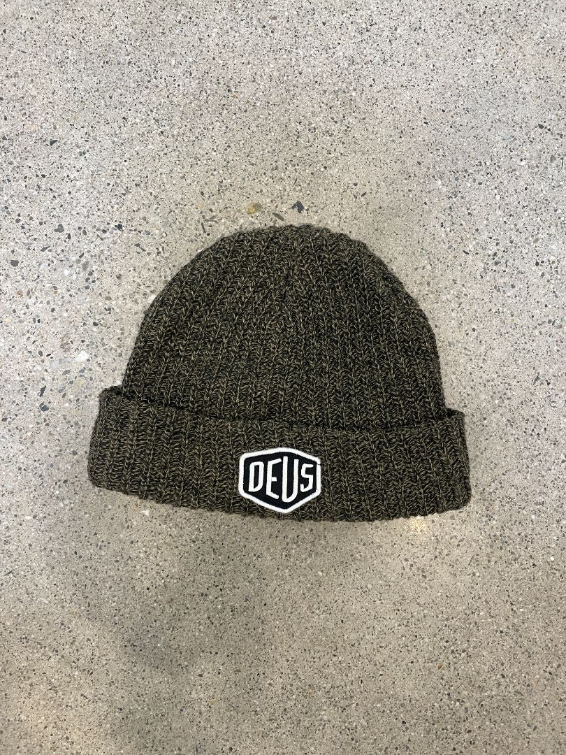 Olive/Black Deus Ex Machina Knit Beanie, One size