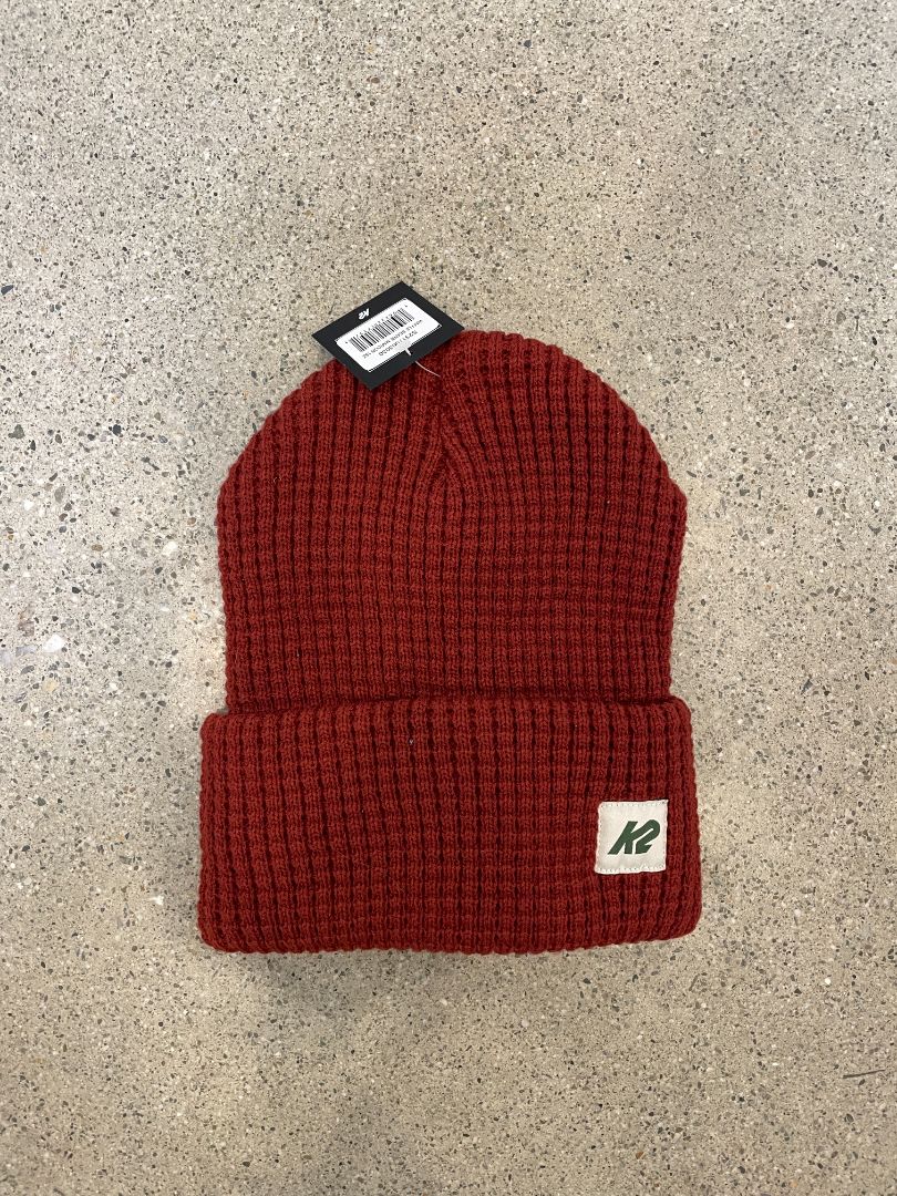 Rust Red K2 Knit Beanie, One size