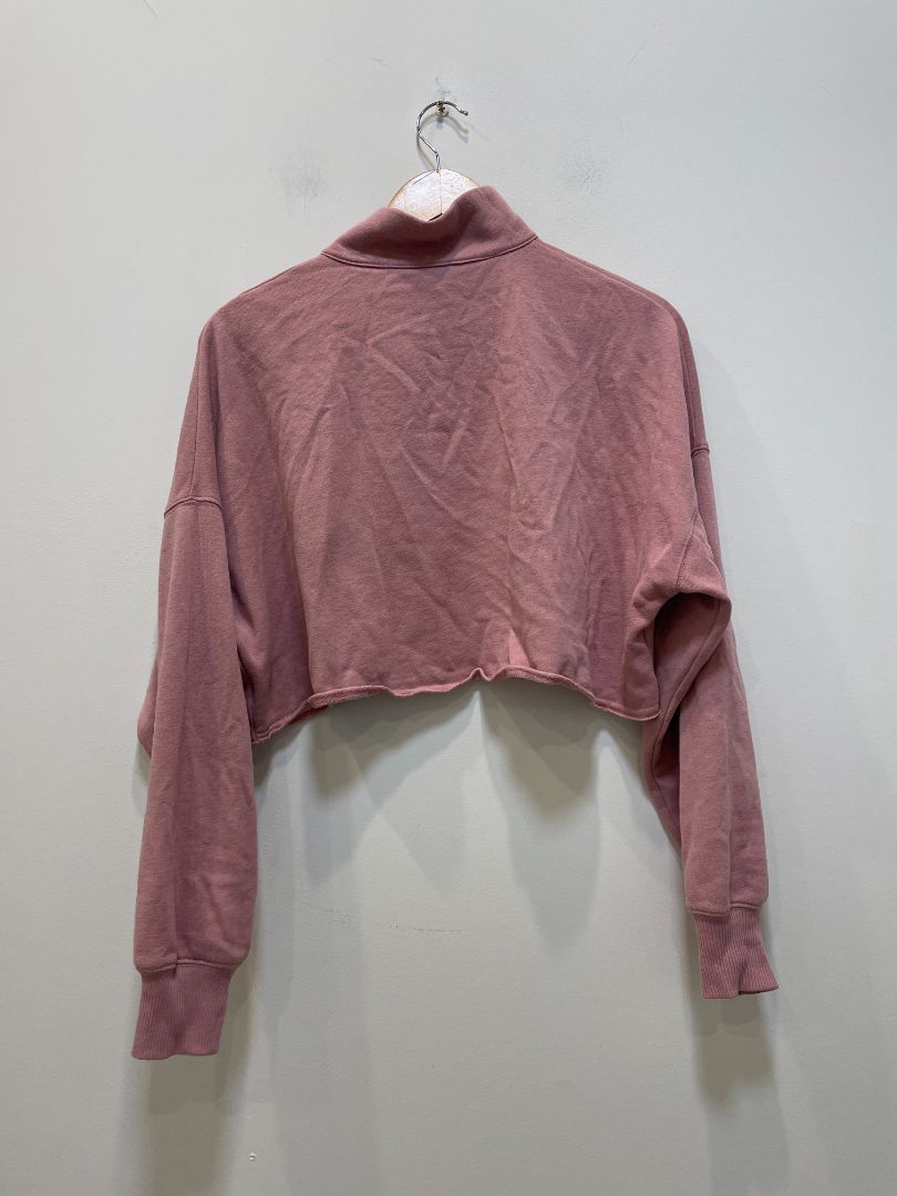 Pink Hollister Cropped quarter-zip sweatshirt, XS