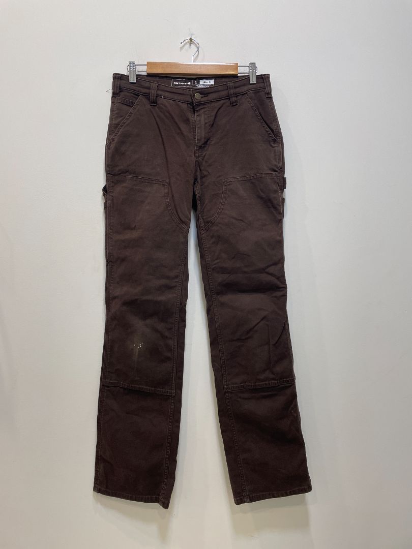 Brown Carhartt Rugged Flex Pants, 4 Tall