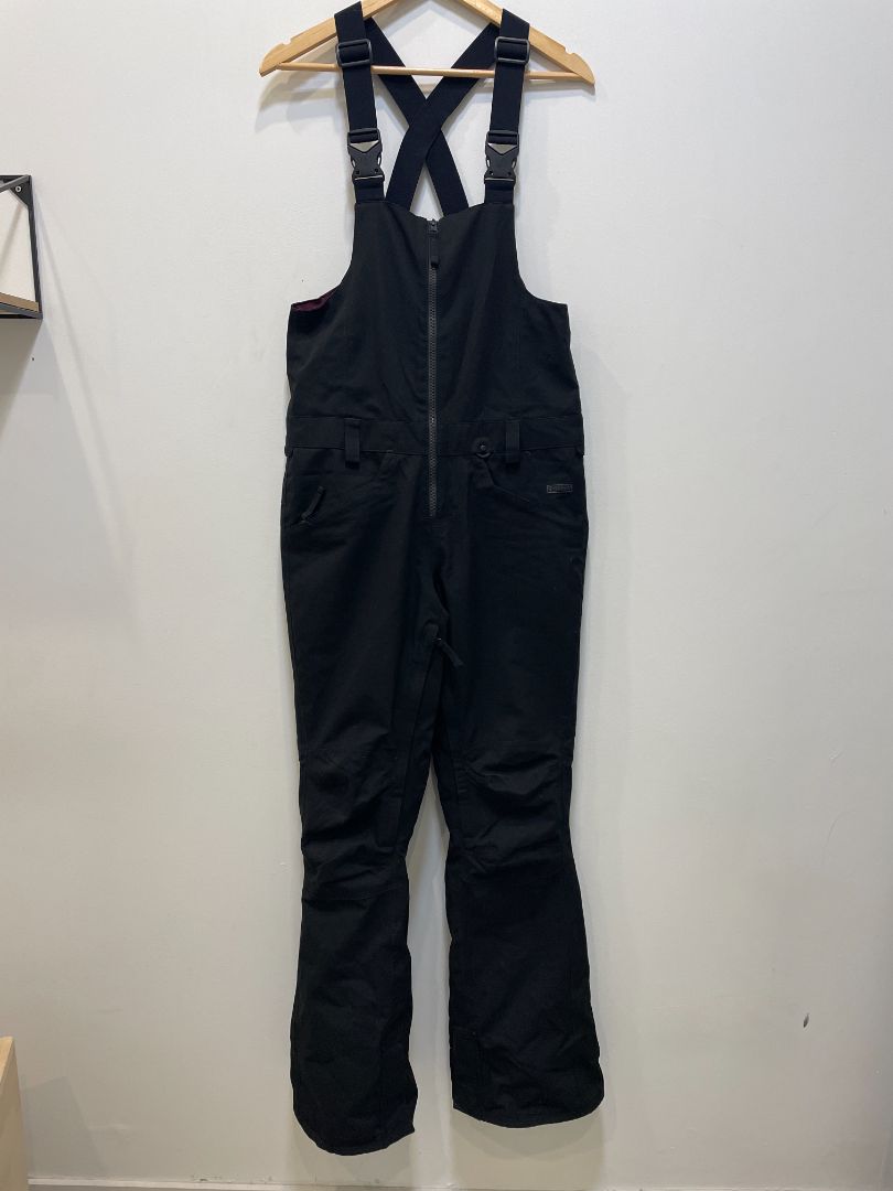 Black Volcom Snow Bib Pants, M