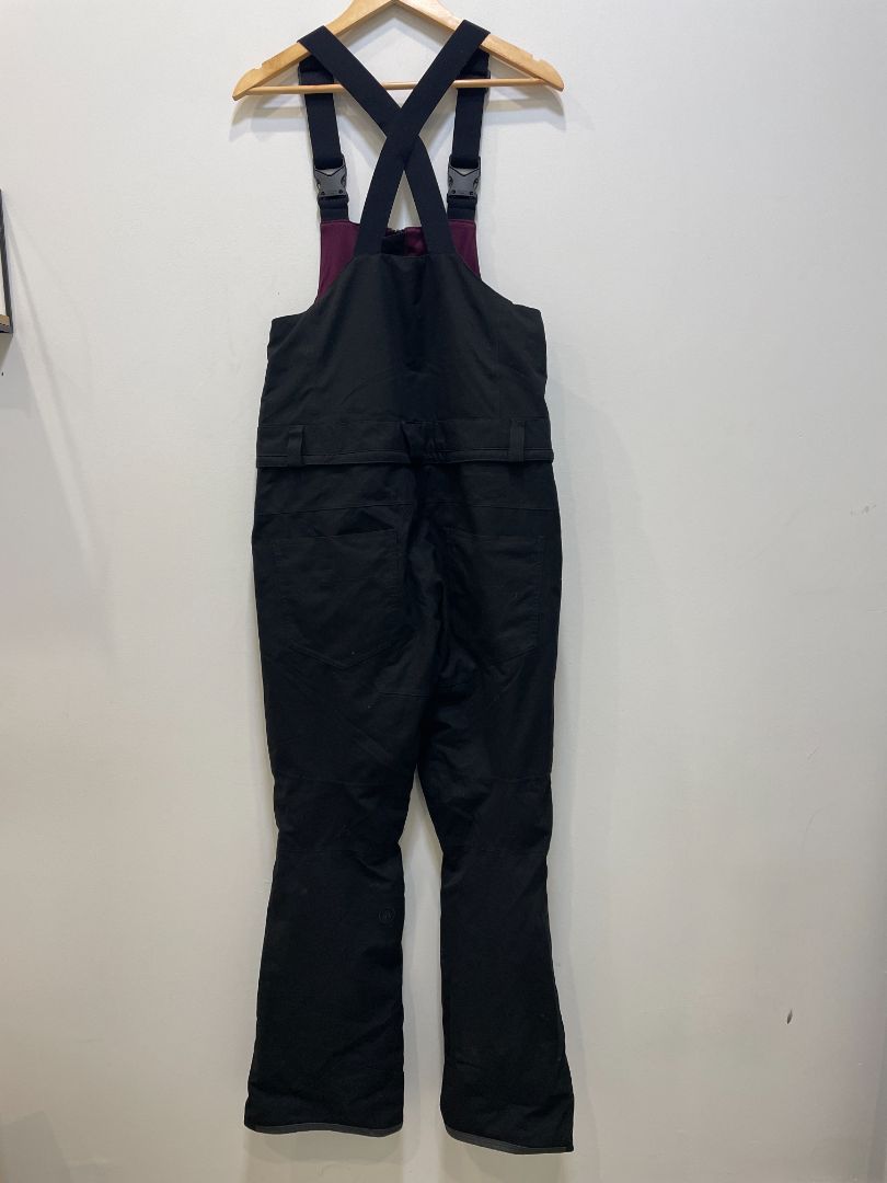 Black Volcom Snow Bib Pants, M