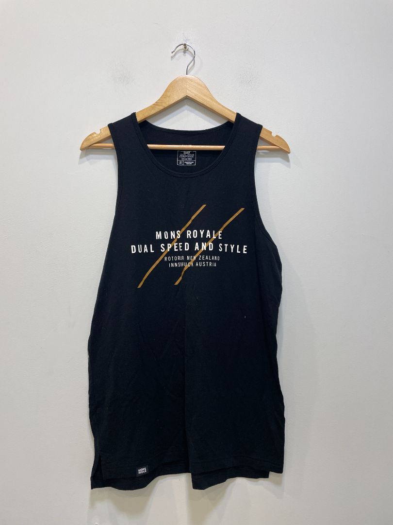 Black Mons Royale Merino Tank, M