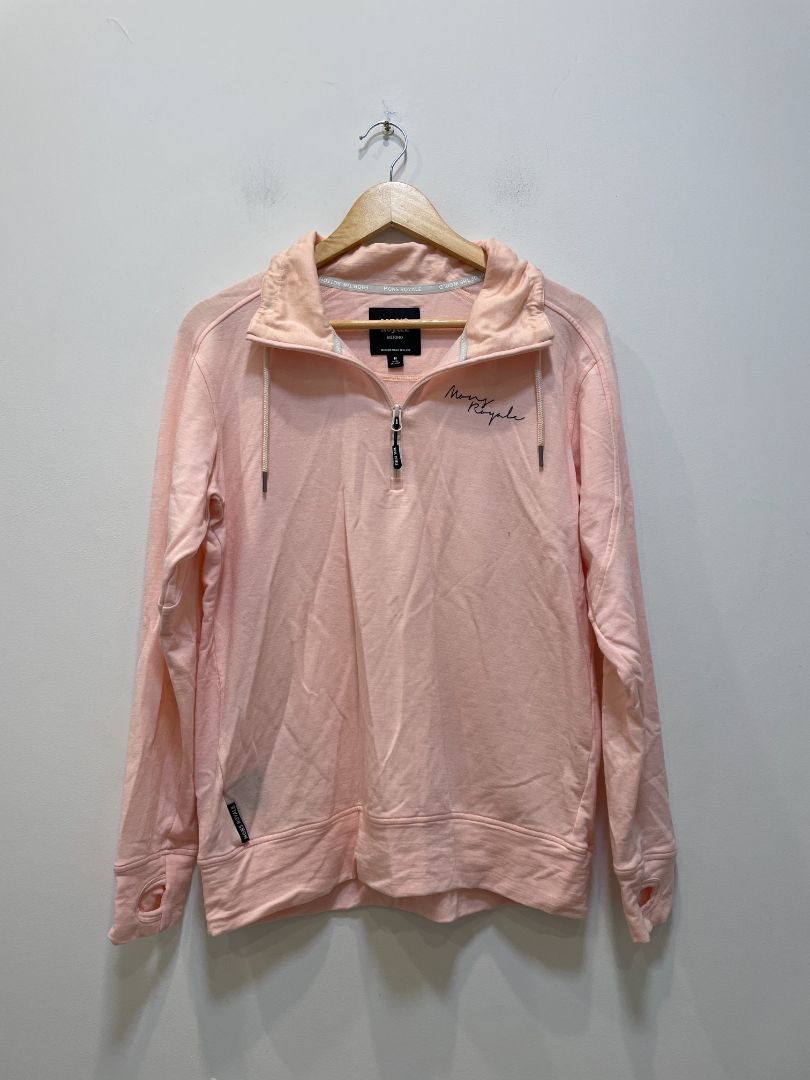 Pink Mons Royale Merino Hoodie, M