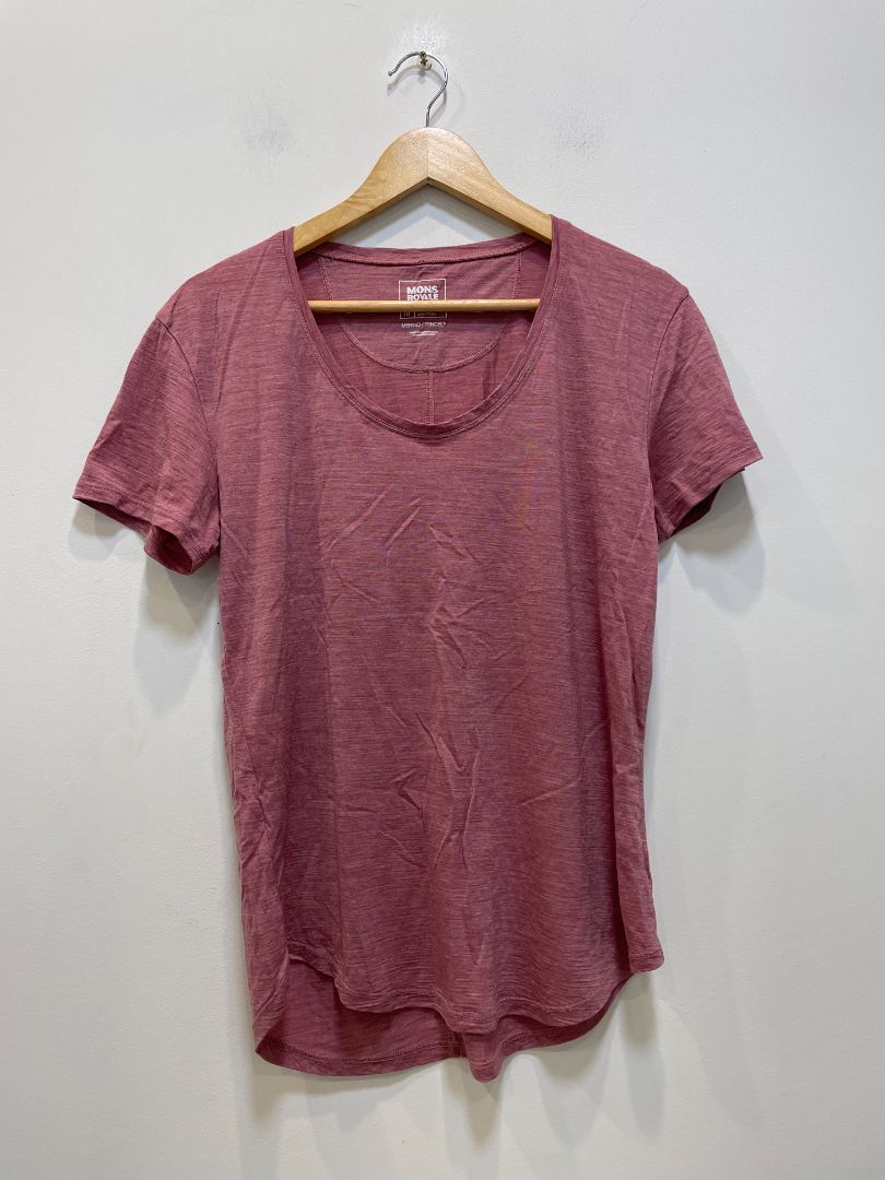 Pink Mons Royale Merino Tee, M