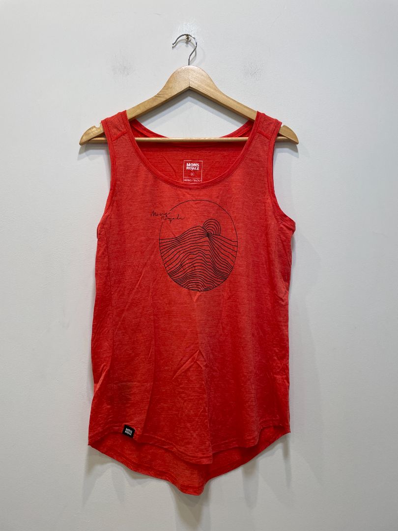 Red Mons Royale Merino Tank, M