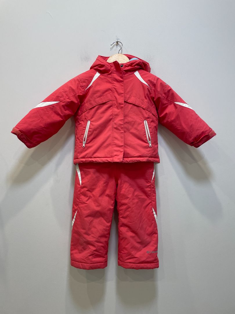 Red Columbia Snow Suit Set, 3T Toddler