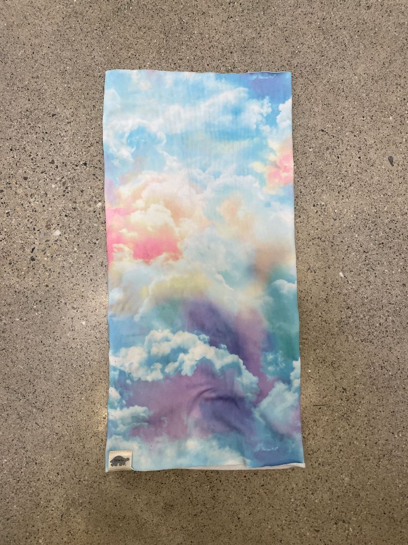 Blue  Cloud Print Neck Tube, One Size