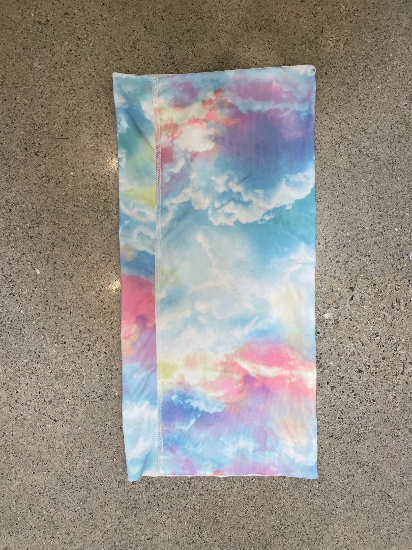 Blue  Cloud Print Neck Tube, One Size