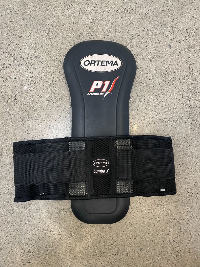 Black Ortema P1 Back Protector, Adjustable