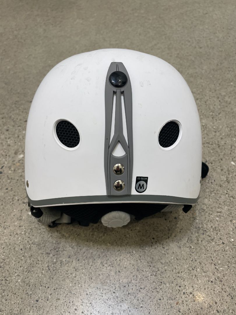White Crane Kids Snow Helmet, M / 52–56 cm