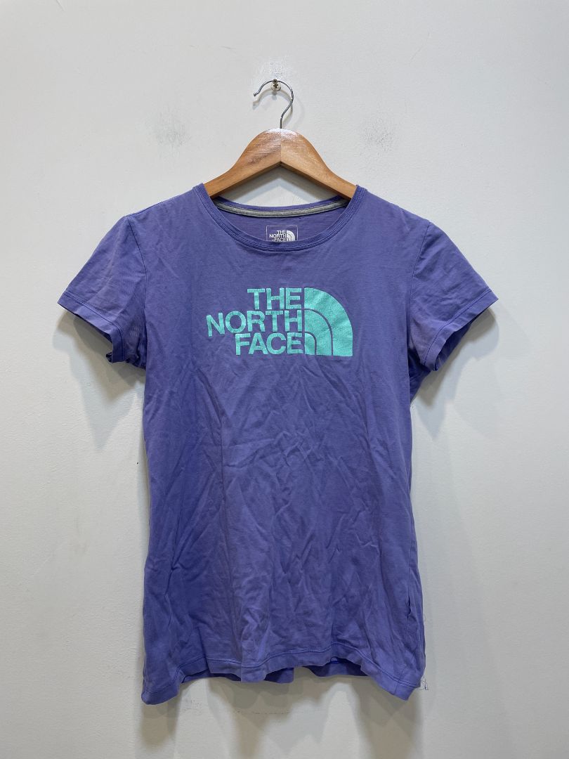 Purple The North Face Logo T-Shirt, XS