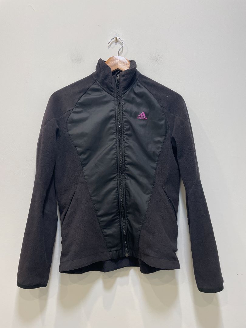 Black Adidas Fleece Jacket, S