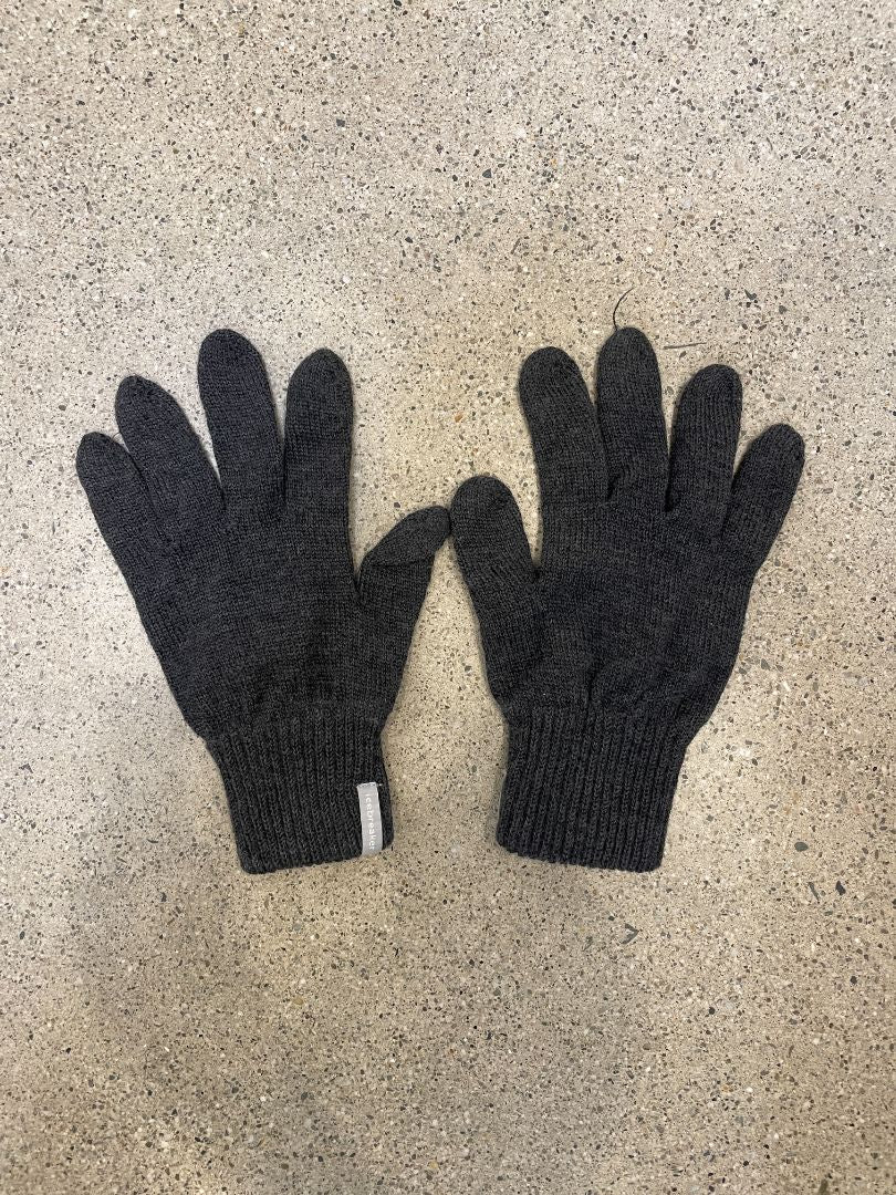 Black Icebreaker Merino Knit Gloves, S/M