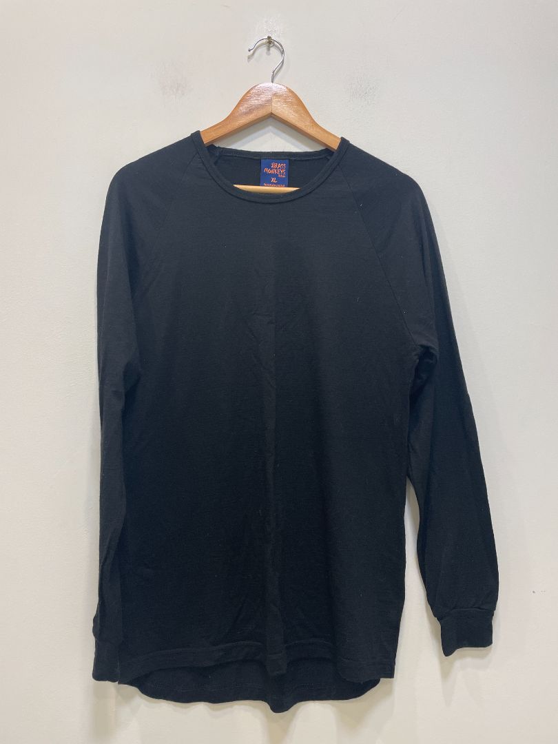 Black Brass Monkeys Merino Long Sleeve Base Layer, XL