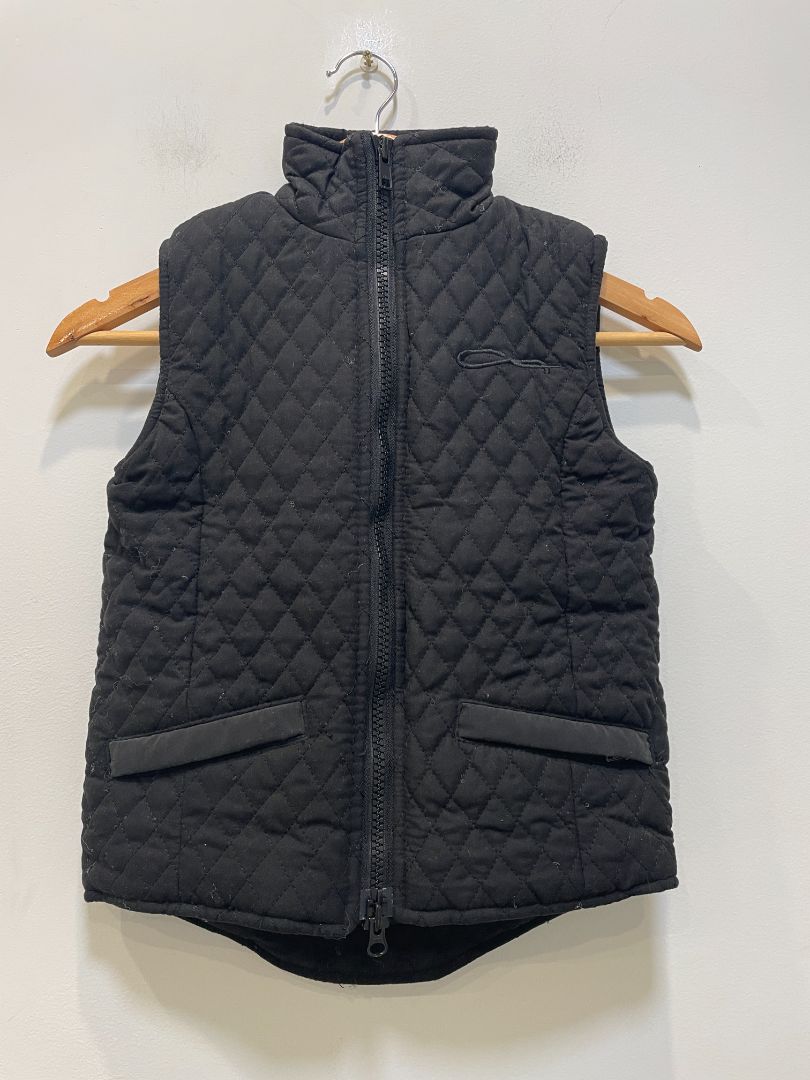 Black Cooper Allan Quilted riding vest, Kids XL