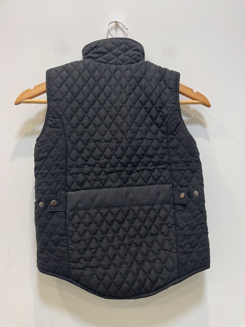 Black Cooper Allan Quilted riding vest, Kids XL